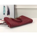 Gucci GG Marmont matelassé medium tote red 524578