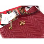 Gucci GG Marmont matelassé medium tote red 524578