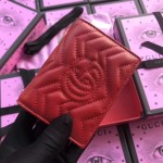 Gucci marmont card case in red 466492-6433