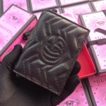 Gucci marmont card case in Black 466492-1000