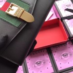 Gucci Sylvie leather continental wallet black 476084