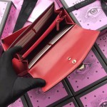 Gucci Sylvie leather continental wallet red 476084