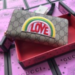 Gucci Rainbow soft GG Supreme zip around wallet 476413