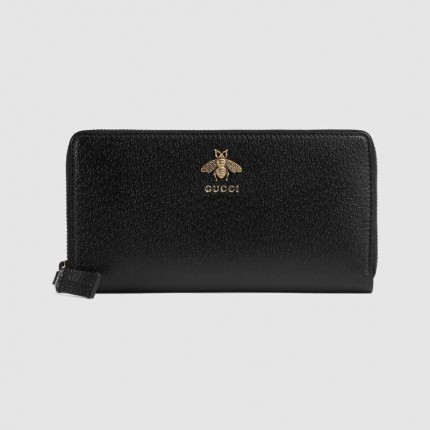 Gucci Animalier leather zip around wallet 523667