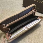 Gucci Soho leather zip around wallet in Champagne 308004