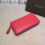 Gucci Soho leather zip around wallet in Red 308004