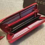 Gucci Soho leather zip around wallet in Red 308004