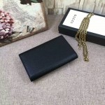 Gucci GG Marmont leather mini chain bag black 401232