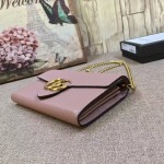 Gucci GG Marmont leather mini chain bag in Pink 401232