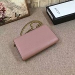 Gucci GG Marmont leather mini chain bag in Pink 401232