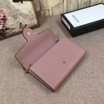 Gucci GG Marmont leather mini chain bag in Pink 401232