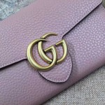 Gucci GG Marmont leather mini chain bag in Pink 401232