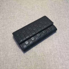 Gucci Signature continental wallet in Black 410100