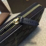 Gucci Signature zip around wallet in Black 410102