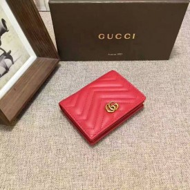 Gucci GG Marmont card case in Red 443125