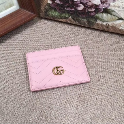 Gucci GG Marmont card case pink 443127