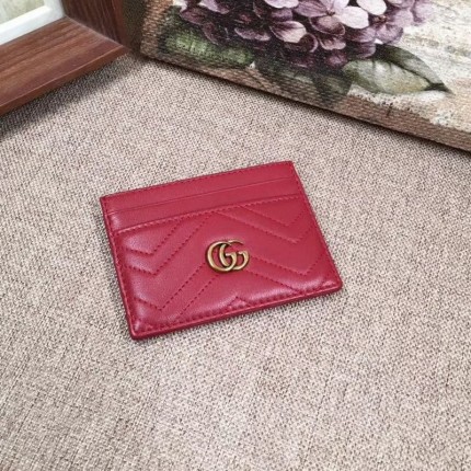 Gucci GG Marmont card case Red 443127