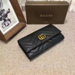 Gucci GG Marmont continental wallet in Black 443436