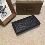 Gucci GG Marmont continental wallet in Black 443436