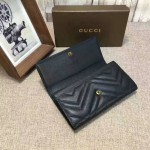 Gucci GG Marmont continental wallet in Black 443436