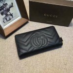 Gucci GG Marmont zip around wallet in Black 443123