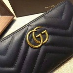 Gucci GG Marmont zip around wallet in Black 443123