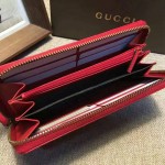 Gucci GG Marmont zip around wallet in Red 443123