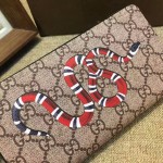 Gucci Snake print GG Supreme zip around wallet 451273