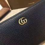 Gucci Leather zip around wallet in Black 456117