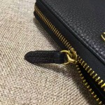 Gucci Leather zip around wallet in Black 456117