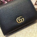 Gucci Leather card case in Black 456126