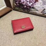 Gucci Leather card case in Red 456126