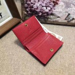 Gucci Leather card case in Red 456126