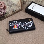 Gucci Leather zip around wallet with ufo 474584