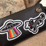 Gucci Leather zip around wallet with ufo 474584