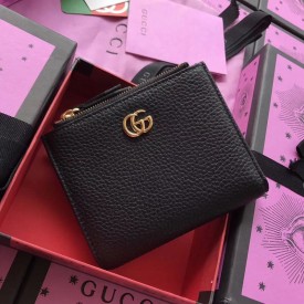 Gucci GG Marmont leather wallet black 474747