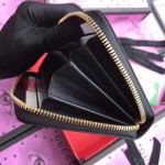 Gucci Sylvie leather zip around wallet black 476083