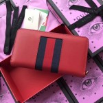 Gucci Sylvie leather zip around wallet red 476083