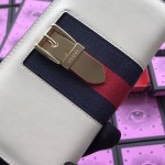 Gucci Sylvie leather zip around wallet white 476083